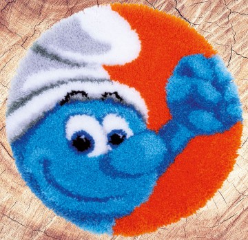 185855 knooptapijt smurfen2