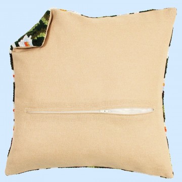 Kussenrug met rits gebroken wit