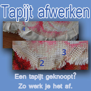 een zelf geknoopt tapijt afwerken